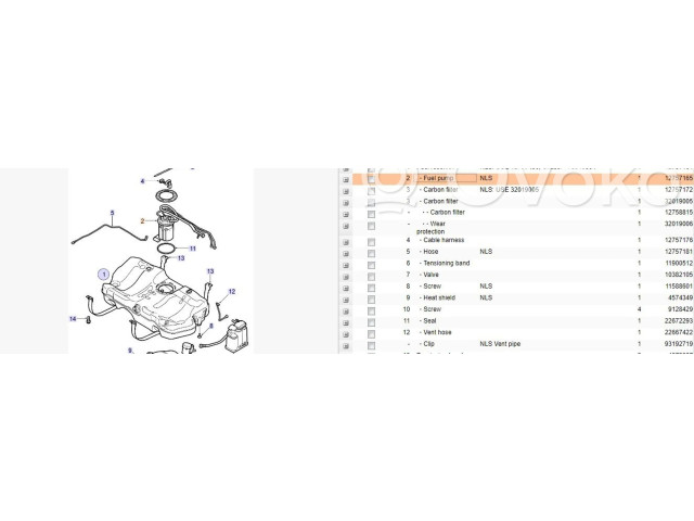 Vstřikovací čerpadlo 12757165 Saab 95 - 96 B235E