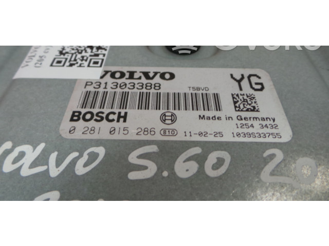 Řídící jednotka P31303388, 0281015286   Volvo S60 2011