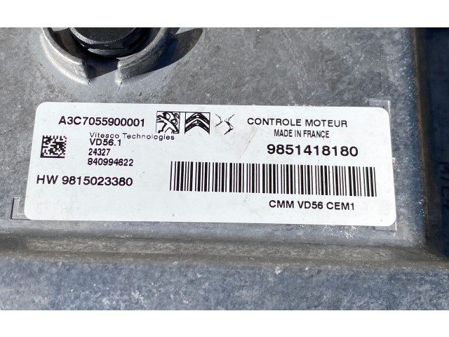 Блок управления двигателя 9851418180, A3C7055900001   Peugeot 2008 II