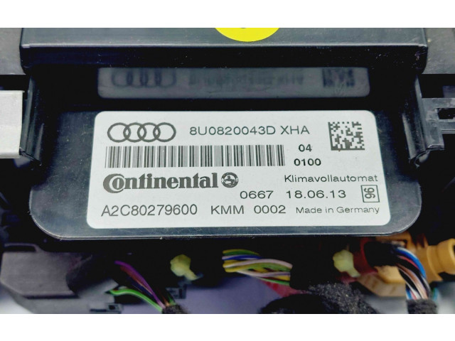 Блок управления климат-контролем 8U0820043D Audi Q3 8U