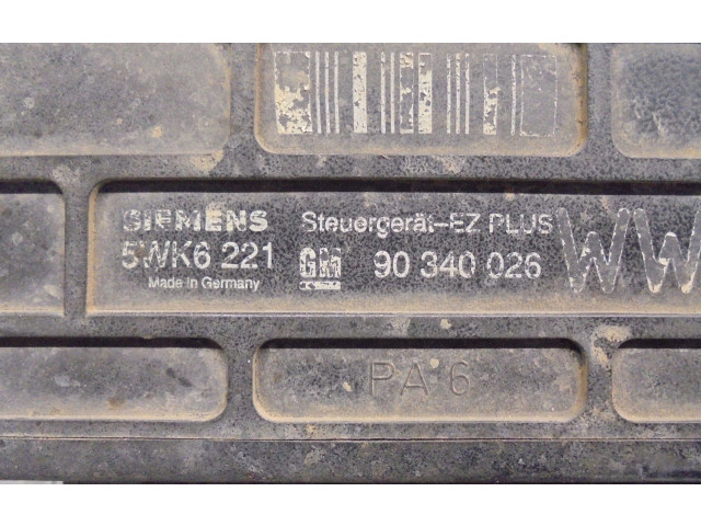 Řídící jednotka 90340026, 5WK6221 Opel Kadett E 1990