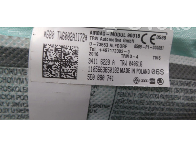 Боковая подушка безопасности 5E0880741 Skoda Octavia Mk3 (5E)