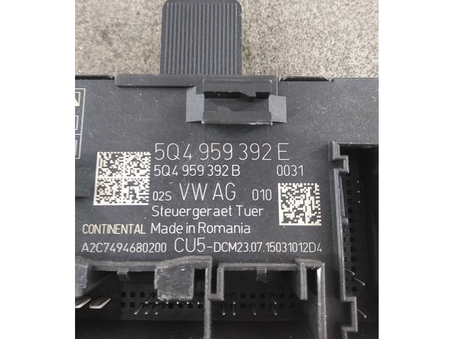 Блок комфорта 5Q4959392E, 5Q4959392EZ00 Skoda Octavia Mk3 (5E)