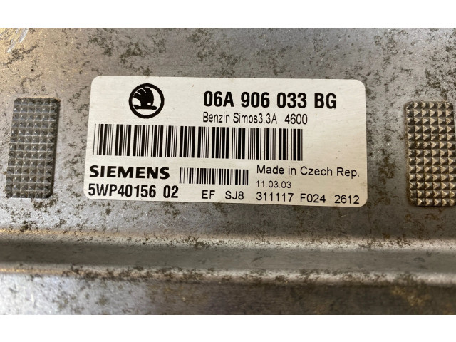 Блок управления двигателя 06A906033BG, 5WP4015602   Skoda Octavia Mk1 (1U)