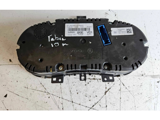 Панель приборов 5J0920810E Skoda Fabia Mk2 (5J)