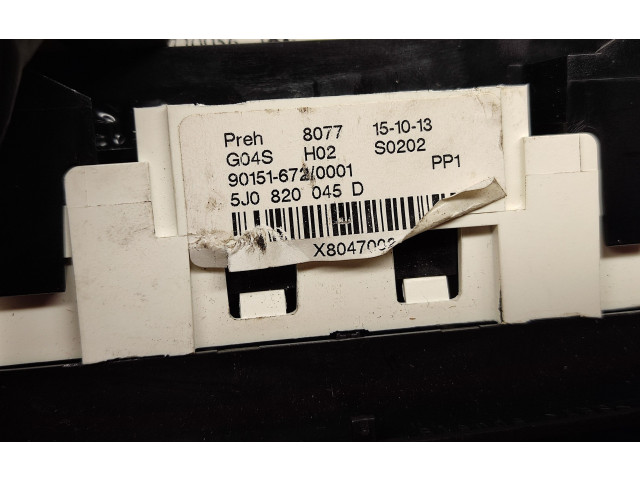 Блок управления климат-контролем 5J0820045D Skoda Fabia Mk2 (5J)