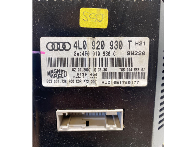 Přístrojová deska  Audi Q7 4L 2007 4L0920930T, 4F0910930C  