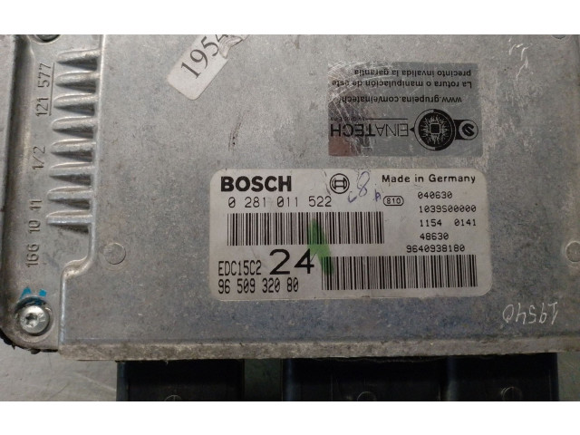 Блок управления двигателя 9650932080, 0281011522 Citroen C8