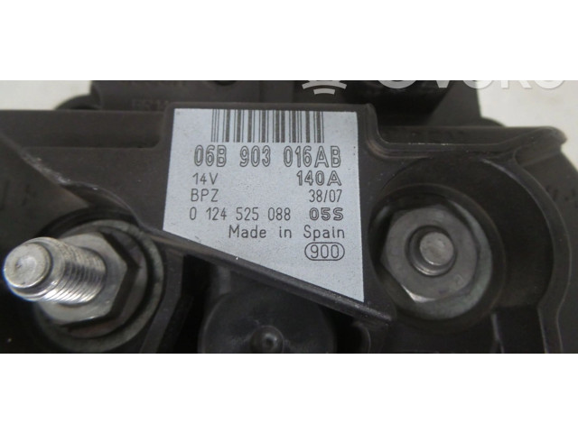 Генератор 06B903016AB, 0124525088   Audi A3 S3 8P      