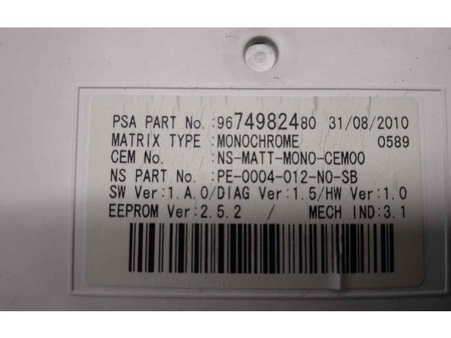 Панель приборов 9676614680   Peugeot 5008       