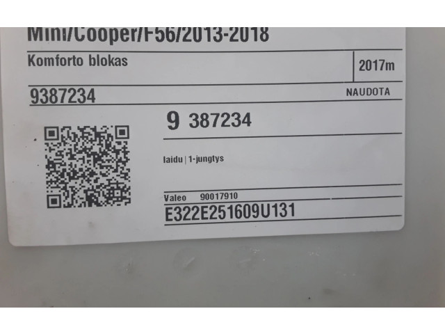 Блок комфорта 9387234   Mini One - Cooper F56 F55   