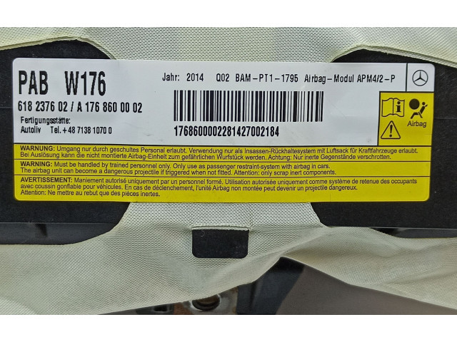 Подушка безопасности пассажира A1768600002, 618237602   Mercedes-Benz A W176