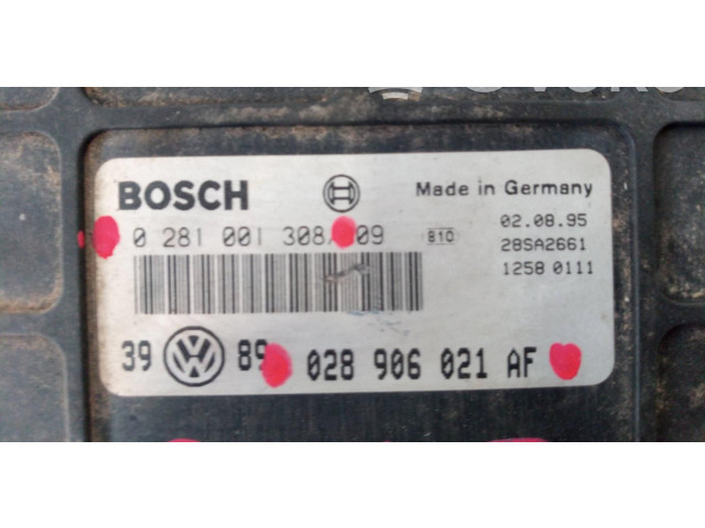 Блок управления двигателем Блок управления 0281001308 Volkswagen Golf III