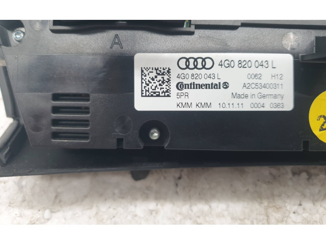 Блок управления климат-контролем 4G0820043L   Audi A6 S6 C7 4G