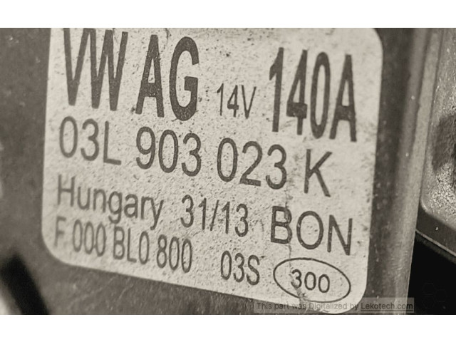 Генератор 03L903023K Audi A3 S3 8V