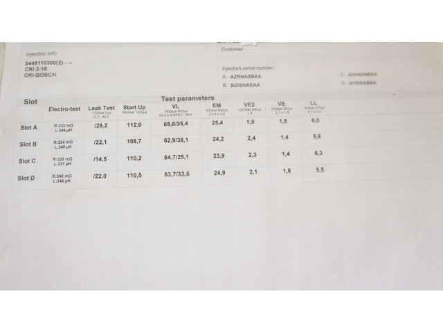 Vstřikovač 0445110300   Alfa Romeo Mito     