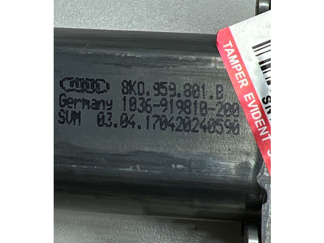 Turbodmychadlo Передний двигатель механизма для подъема окон 8K0959801B, 103691981020 Audi A8 S8 D4 4H