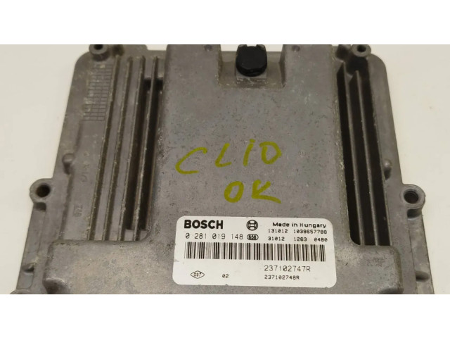 Блок управления двигателя 237102747R, 1039S57788 Renault Clio IV