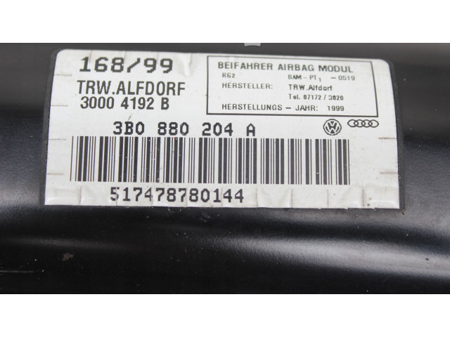 Подушка безопасности пассажира 3B0880204A   Volkswagen PASSAT B5