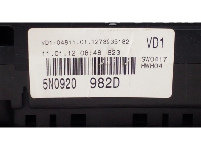 Přístrojová deska Volkswagen Tiguan 2012 5N0920982D