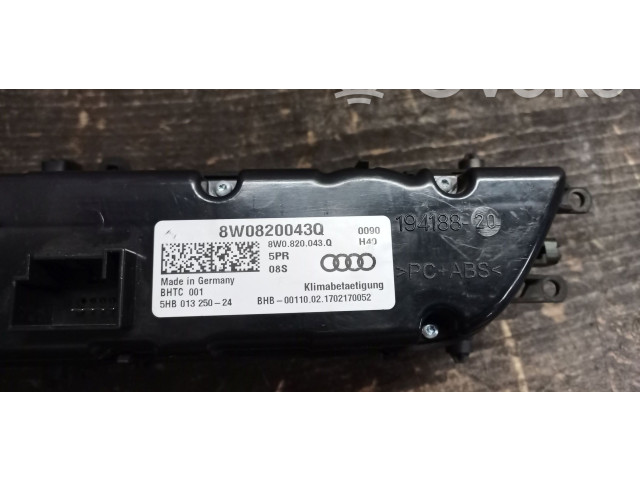 Блок управления климат-контролем 8W0820043Q, 8W0820043Q Audi A4 Allroad