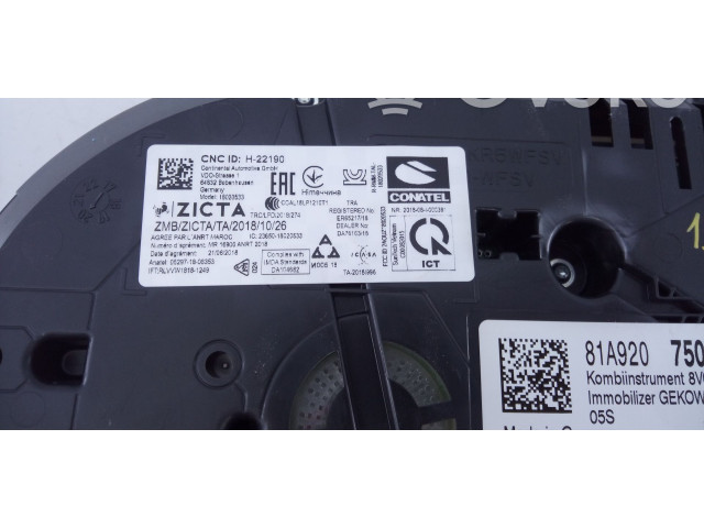 Панель приборов 81A920750G, A3C0398620000 Audi Q2 -