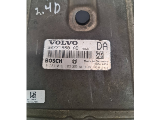 Блок управления двигателя 30771550AB, 1039S13372 Volvo V70