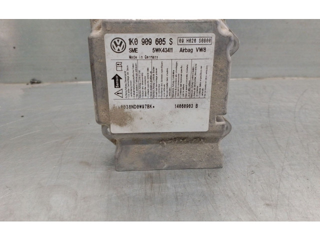 Блок подушек безопасности 1K0909605S, 5WK43411 Skoda Octavia Mk2 (1Z)