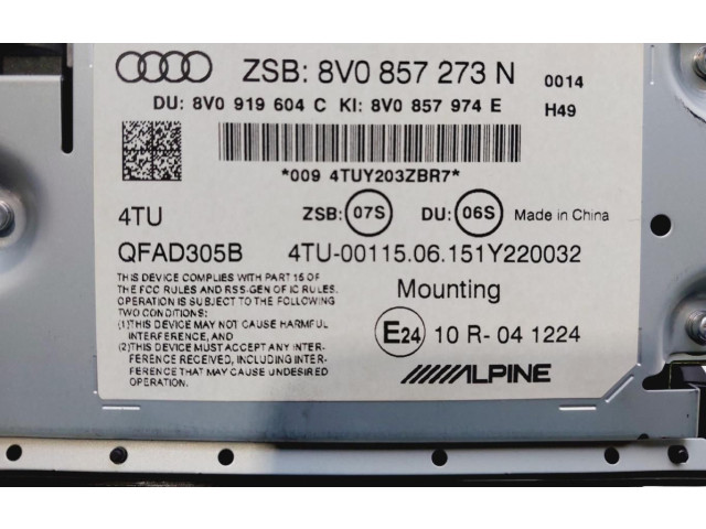 Дисплей    8V0857273N   Audi A3 S3 A3 Sportback 8P
