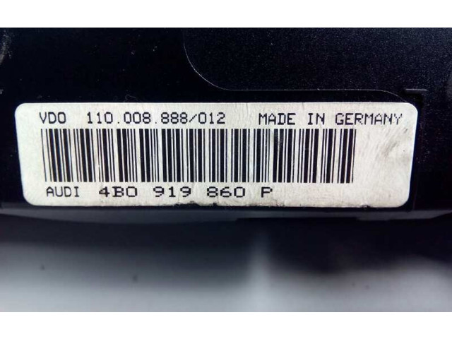 Спидометр (приборный щиток) 4B0919860P, E1-A2-8-2   Audi A6 Allroad C5