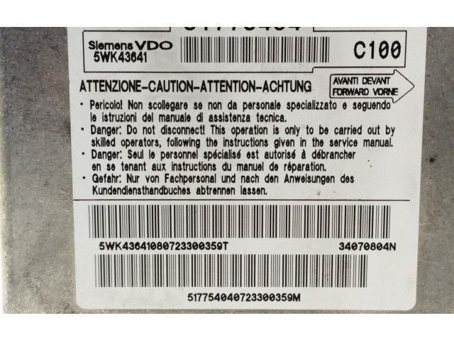 Блок подушек безопасности 51775404   Fiat Bravo