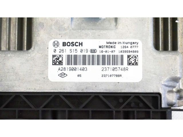 Блок управления двигателем Блок управления 237105748R   Renault Twingo III