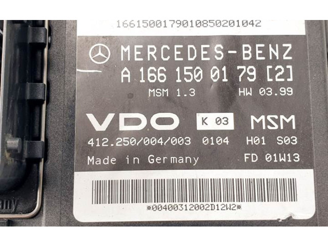 Блок управления двигателя A1661500179   Mercedes-Benz A W168
