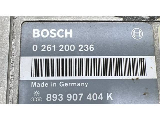 Блок управления двигателя 893907404K, 0261200236 Audi 80 90 B3