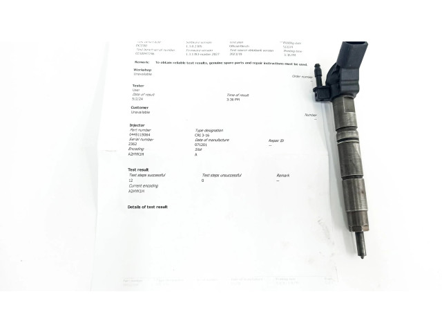 Vstřikovač A6420701387, A2HYK1H   Mercedes-Benz R W251  pro naftový motor 3.0 642950 642950