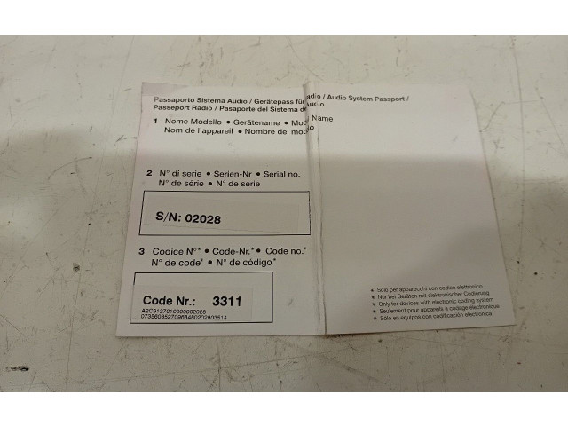 Радио/ проигрыватель CD/DVD / навигация 7356035270 Fiat Panda III