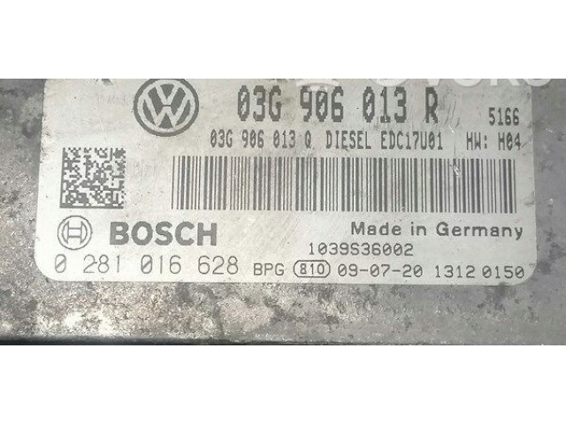 Блок управления двигателя 03G906013R, 0281016628 Skoda Fabia Mk2 (5J)
