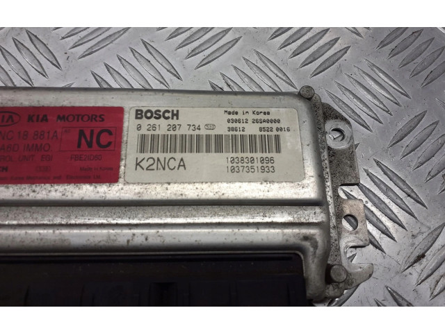 Блок управления двигателем Блок управления 0261207734   KIA Shuma
