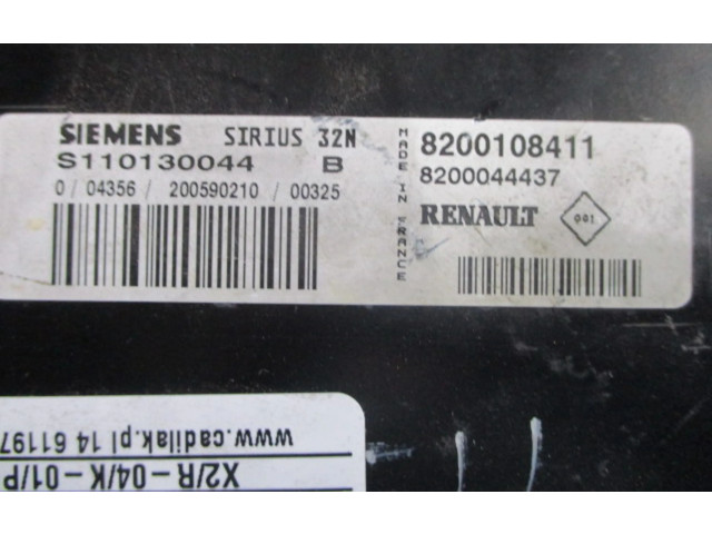 Řídící jednotka 8200108411, 8200108411 Renault Thalia I 2001