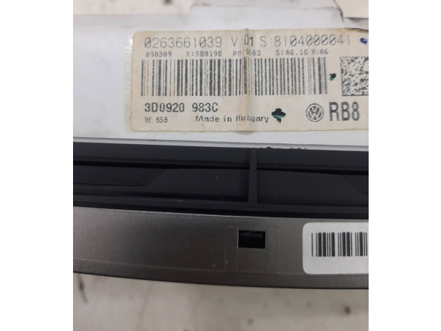 Панель приборов 3D0920983C, 0263661039 Volkswagen Phaeton