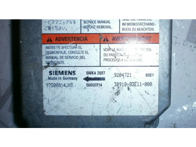 Блок подушек безопасности 3891083E11000, 5WK42897 Opel Agila B