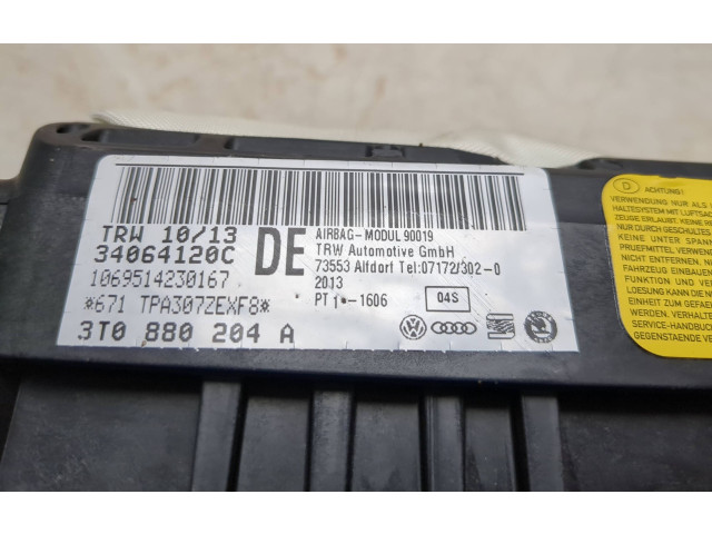 Подушка безопасности пассажира 34064120C, 3T0880204A   Skoda Superb B6 (3T)