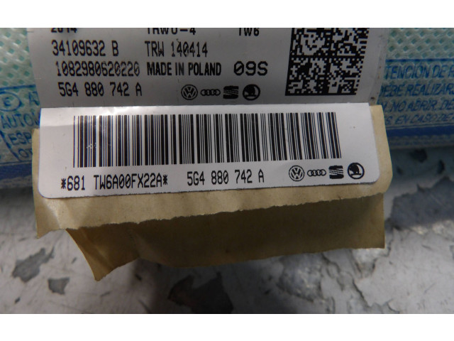 Боковая подушка безопасности 5G4880742A, 34109632B   Volkswagen Golf VII