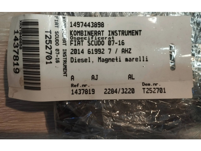 Панель приборов 9801642280, 503001316152   Fiat Scudo       