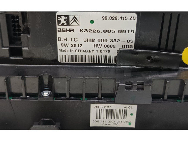 Блок управления климат-контролем 96829415ZD Citroen Berlingo