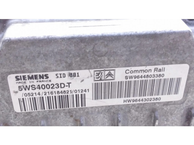 Блок управления двигателя 9644803380, 9644302380 Peugeot 307