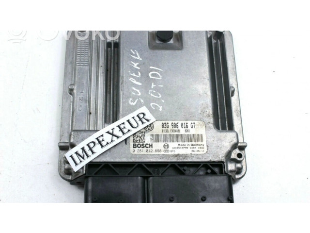 Блок управления двигателя 03G906016GT, 0281012698 Volkswagen Touran I