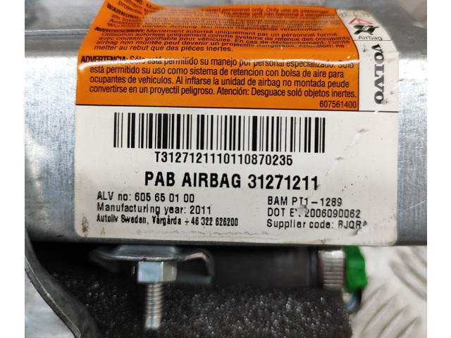 Подушка безопасности пассажира 31271211, 605650100 Volvo V70