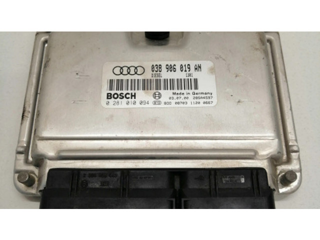 Блок управления двигателя 038906019AN, 0281010094 Audi A4 S4 B5 8D
