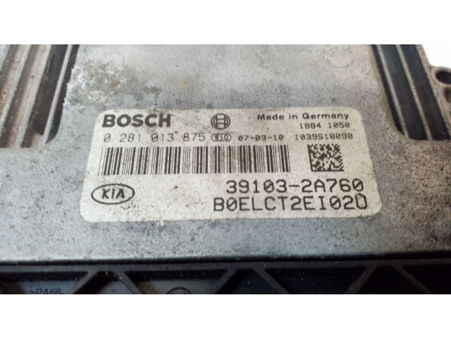 Блок управления двигателя 391032A760, 0281013875 KIA Ceed